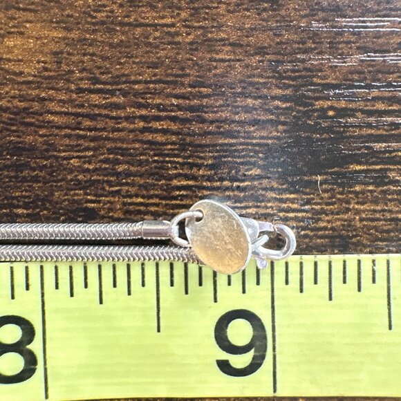 VTG Solid Sterling Silver 925 Mother Heart Pendant Necklace Size 18" Length - Picture 13 of 14